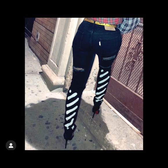 Off White Black Jeans